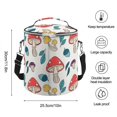 LAKIMCT White Autumn Mushroom Camping Soft Cooler Insulated Bag, Leak