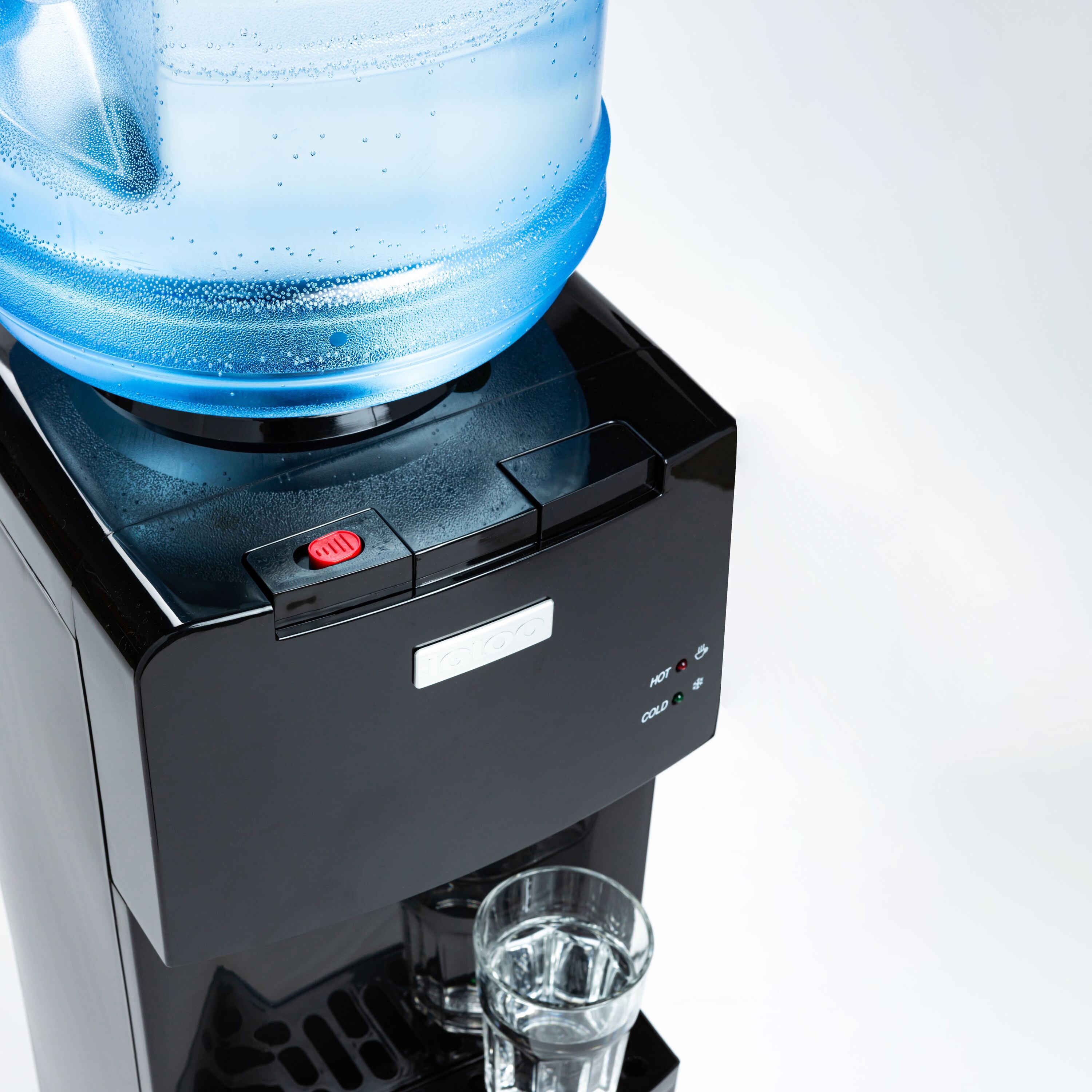 Igloo Top Loading Hot and Cold Water Dispenser for 3 & 5 Gallon Bottle, Black