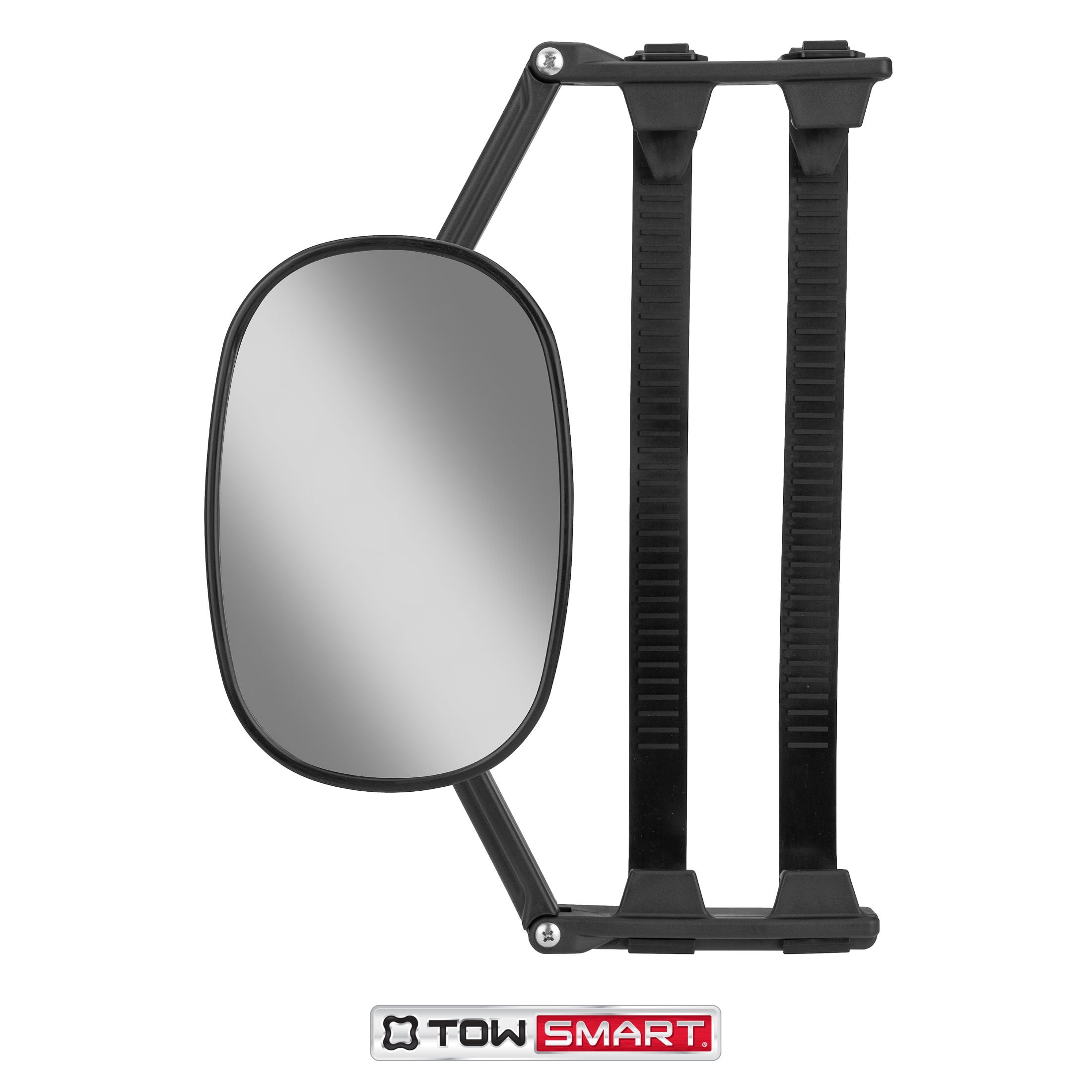 TowSmart 7283 Heavy Duty Clip-on Adjustable Towing Mirror, Black