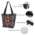 thumbnail image 4 of Pofeuu Vibrant Psychedelic Eye Print Women Fashion Shoulder Handbags Top Handle Satchel Bags Tote Shoulder Shopping Bag Stylish Canvas Tote Bag, 4 of 6
