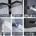 thumbnail image 5 of Senlesen Thermostatic Stainless Steel Shower Panel Rain&Waterfall Tower Massage System, 5 of 8