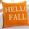 thumbnail image 5 of SAFAVIEH Fall Throw, 18" x 18", Orange/Natural, 5 of 6