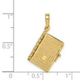 thumbnail image 3 of 14K Yellow Gold Charm Pendant Themed 22 mm 13 Lord'S Prayer Bible, 3 of 7