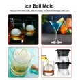 thumbnail image 4 of Bandeja de cubitos de hielo Zhivalor de silicona bola redonda 4 cavidades para whisky cócteles bebidas Negro, 4 of 8