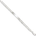 thumbnail image 2 of Sterling Silver Polished Engraveable Anchor Link Id Bracelet (7 X 7) Made In India qid141-7, 2 of 5
