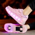 thumbnail image 3 of Kids Roller Skates Light up Shoes with Wheels Shoes LED USB Charging Roller Sneakers for Girls Boys Birthday Christmas Gift, 3 of 22