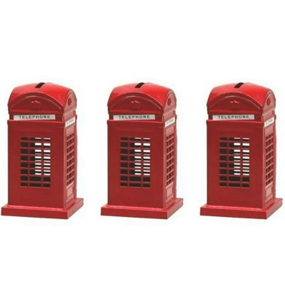 Telephone Booth Piggy Bank Piggy Bank Souvenir Great Gift for Children Home Decoration 13cm