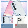 thumbnail image 3 of for Samsung Galaxy A14 5g Case Clear Glitter Sparkle, Luxury Shiny Phone Case Samsung A14 5g Case Flower Silicone TPU Soft Protective Case Anti-Scratch Cover Purple Slim (Silver-Blue), 3 of 14