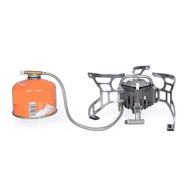 Réchaud à Gaz de Camping 3500W Kit de Cuisson Pliable Extérieur Cuiseur Alimentaire de Camping Portable Léger Réchaud Haute Puissance Adapté pour Randonnée Barbecue en Plein Air, Facile à Utiliser