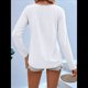 thumbnail image 5 of Camisetas de Verano con Cuello en V para Mujer, Estilo Informal, Tipo Túnica con Botones y Cuello Henley XL, 5 of 7