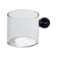 thumbnail image 3 of Mini taza de café Decoración Mango redondo Taza de bebida Taza de bebida Taza de vidrio transparente de una sola capa Taza de leche pequeña para , mayimx pequeñas tazas de leche, 3 of 9