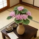 thumbnail image 5 of Arreglo de Flores de Loto Artificiales Ramo Decorativo de Nenúfares de Seda para el Hogar Mesa MNFD, 5 of 6