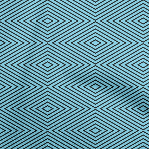 oneOone Cotton Silk Light Blue Fabric Moire Sewing Material Print Fabric By The Yard 42 Inch Wide