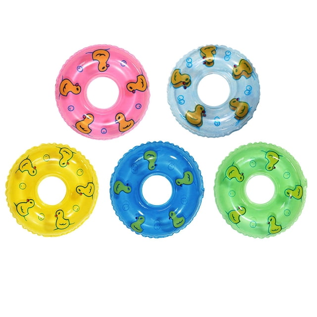 5 Mini Anillos de Natación Flotantes Zulema para Baño 1:12 Micro Paisaje