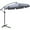 Dark Gray, variant on Outsunny 9FT Offset Hanging Patio Umbrella Cantilever Umbrella, White