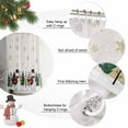 thumbnail image 4 of Red Christmas Shower Curtain, 66" x 72", Snowman Xmas Tree Golden Snowflake Waterproof Bathroom Curtain Washable Shower Curtain Set with 12 Hooks, 4 of 6