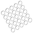thumbnail image 2 of Cateissary 20x anillo de bolsa blanco plateado con prevención de corrosión fuerte capacidad de carga bolso correa de monedero mosquetón Carpetas de archivos Níquel/Plata Blanco 4.0*25mm, 2 of 6