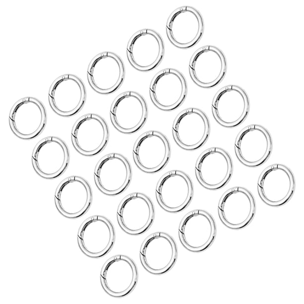 Tholdsy Accesorios duraderos de aleación de 20 piezas para bolsa de prevención de corrosión y prevención de óxido correa de monedero Carpetas de archivos Níquel/Plata Blanco 4.0*28mm
