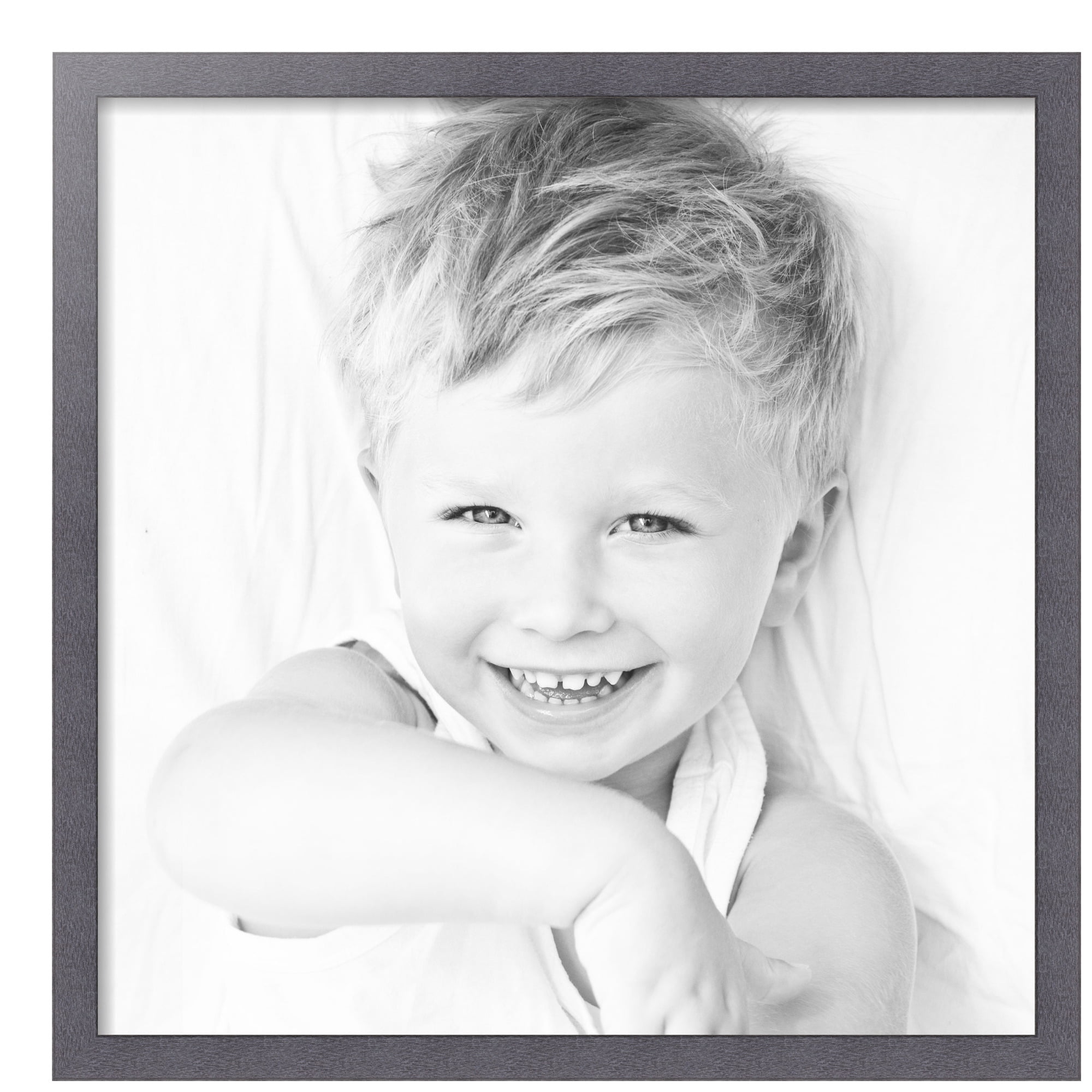 ArtToFrames 26x26 inch Tungsten Picture Frame, Gray MDF Poster Frame (4640)