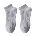 thumbnail image 5 of Men Foot Socks Outdoor Hosiery Sport Socks All-matching Sweat Absorption Breathable Ankle Socks Solid Color Casual Short Socks, 5 of 5