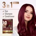 thumbnail image 6 of (5 pack) Herbishh Hair Color Shampoo for Grey Hair – Hair Dye Shampoo with Bio-Active Ingredients – Long Lasting Color – Travel-Friendly Pack (10 x 30ml Sachets) + 1 Pack Hair Mask Sachets (Grape Red), 6 of 9