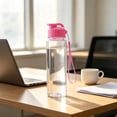 thumbnail image 4 of Plastic Water Bottles with Top Lid and Lanyard, Reusable Water Bottle with Carry Handle Leak Proof Sports Water Bottle for Gym School Travel Hiking, BPA Free Hydration Bottle, 4 of 7