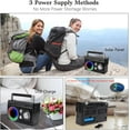 thumbnail image 2 of AM FM SW Radio Portable with Bluetooth Speaker, Illumination, USB TF Card Playing, Solar/USB-C Rechargeable Radios, Colorful Light, Transistor Radios Portable Emergency, Bluetooth Radio, 2 of 7