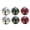 Red, Green, Gray, variant on Haute Decor Jingle Bell Christmas Tree Ornaments, Large Size 3.35-inch Diameter, 6-Pack (Silver)