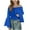 Dark Blue, variant on Girls Off The Shoulder Crop Tops Flared Long Sleeve Chiffon Blouses Ruffle Smocked Hem Cute Spring Fall Clothes (14 Years, White)