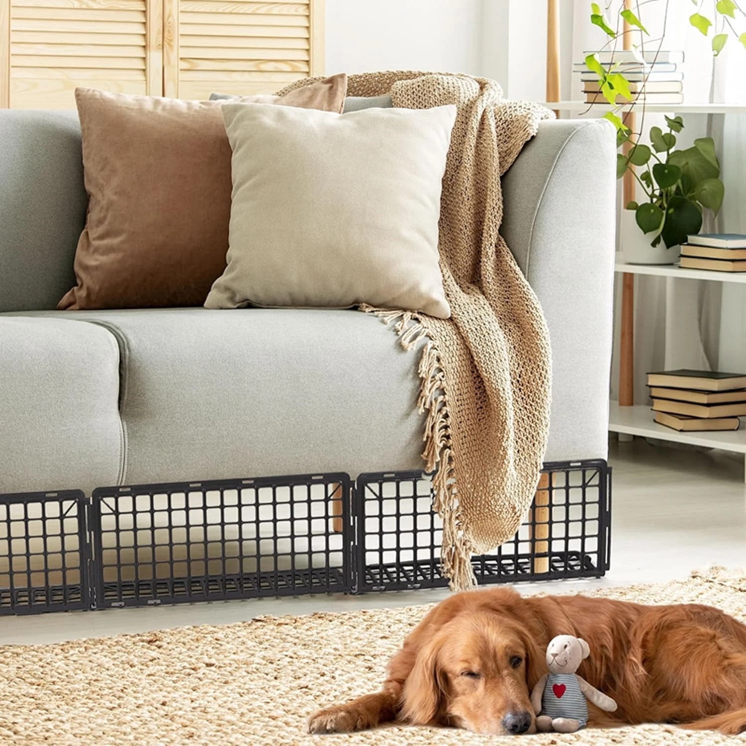 12 PCS Under Couch Blockers for Bed Couch Furniture Underneath Stop from Getting Under The Sofa