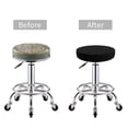 thumbnail image 5 of Bingfone14 Inch Padded Round Bar Stool Cover Cushion With Elastic Fabric Round Chair Seat - Black, 5 of 7