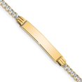 thumbnail image 5 of 14K Rhodium Plated Yellow Gold Pav� Curb ID Bracelet, 5 of 6