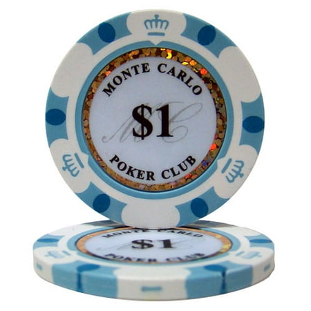 Monte Carlo Casino Chips - $1 Monte Carlo 14 Gram Poker Chips