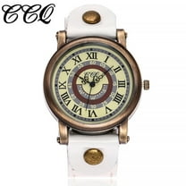 TIHLMK Watch for Women Casual Quartz Leather Band V Strap Watch Analog Wrist Watch
