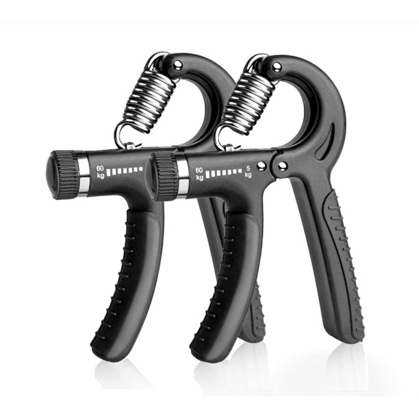 Fortalecedor de agarre manual de 2 piezas, entrenador de fuerza de agarre, entrenamiento de ejercitador de antebrazo de resistencia ajustable de 22-132 libras para atletas de rehabilitación escaladores músicos Rojo Verde