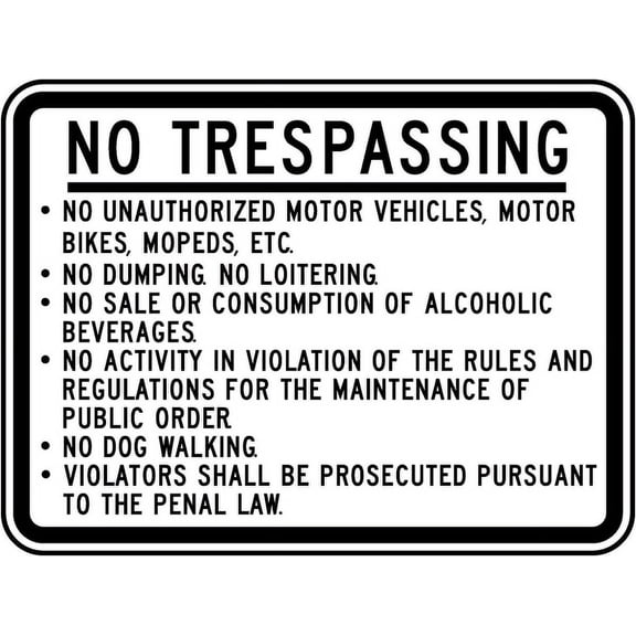 Traffic & Warehouse Signs - No Trespassing Sign - Weather Approved Aluminum Street Sign, 0.04 Thickness - 10" X 7"