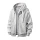 thumbnail image 4 of pstuiky camisas de manga larga para hombre, Chaqueta con capucha y cremallera de manga larga de color liso para hombre, personalizada tops de invierno para hombre l, 4 of 9