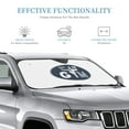 thumbnail image 3 of DouZhe Car Sunshades for Windshield, Fitness Gym Man Logo Pattern Car Sun Shade Block Heat and UV Rays, 55" x 30", 3 of 8