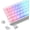 White, variant on COSTOM MDA Keycaps,115 Jelly Keycaps,Transparent Pink Custom Keycaps for 60/65/75/100 Mechanical Keyboards,White
