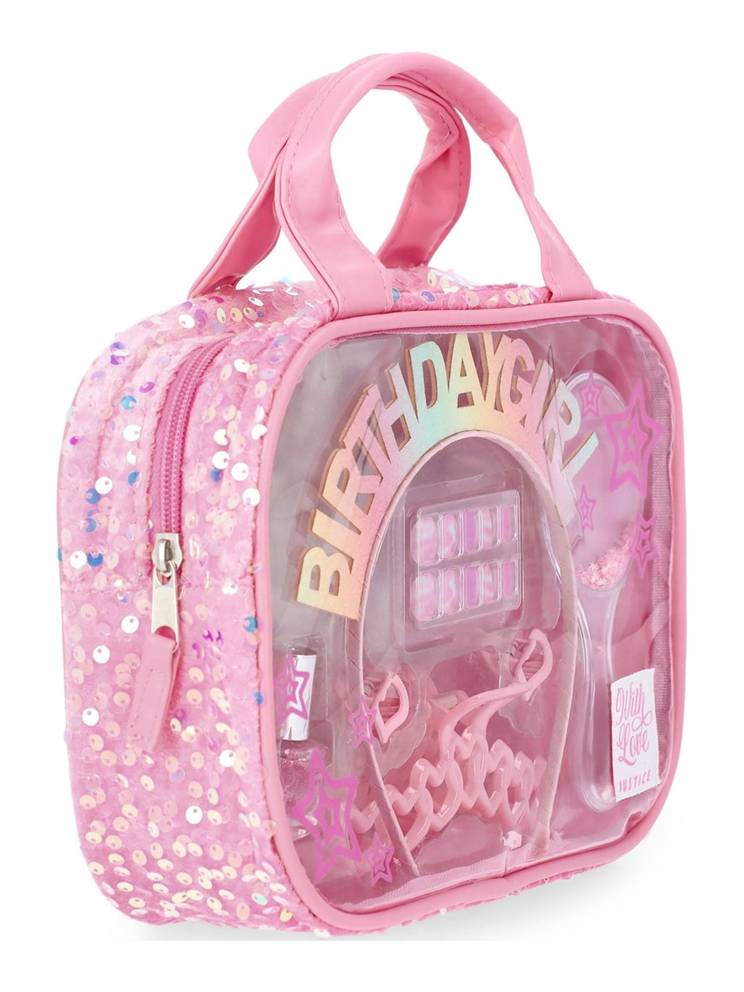 Justice Girls Birthday Accessories and Bag Set, 8-Piece