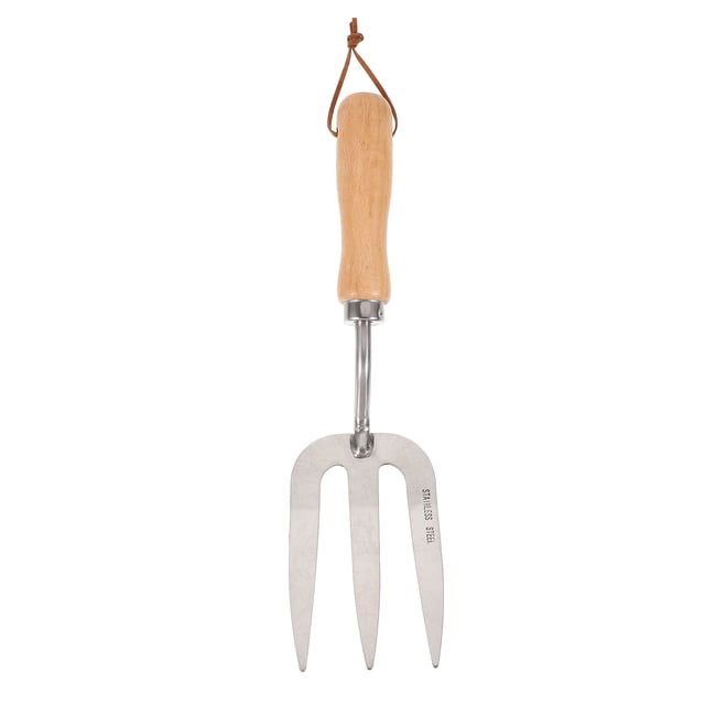 Miangastore Garden Hand Cultivator Durable Rake Silver Stainless Steel 1Pcs 11.8x3.1x1.2in