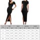 thumbnail image 2 of Vestidos de playa para mujer vestidos casuales transpirables con cuello en V para cóctel (negro M) FLhrweasw Para estrenar, 2 of 8