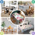 thumbnail image 3 of Pioneer Flower Floral Print Pattern Rectangle Tablecloth 60"x102",Waterproof Polyester Rectangle Table Cloth, Wipeable Spillproof Polyester Tablecloth for Dining, Camping, Indoor and Outdoor, 3 of 6