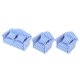 thumbnail image 4 of Juego de sofás para casa de muñecas, Juego de sofás para casa de muñecas de 3 Piezas, Muebles para Sala de Estar, sofá en Miniatura con Tiras Construido para el Futuro, 4 of 12