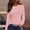 *Pink, variant on ClodeEU Women's Polka Dot Print Long Sleeve Crewneck T Shirt ，Loose Fit Casual Top Yellow,Womens Plus S
