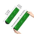 thumbnail image 5 of Bingfone Green Glitter Design Patterned Men'S Women'S Casual Cotton Socks, 5 of 9