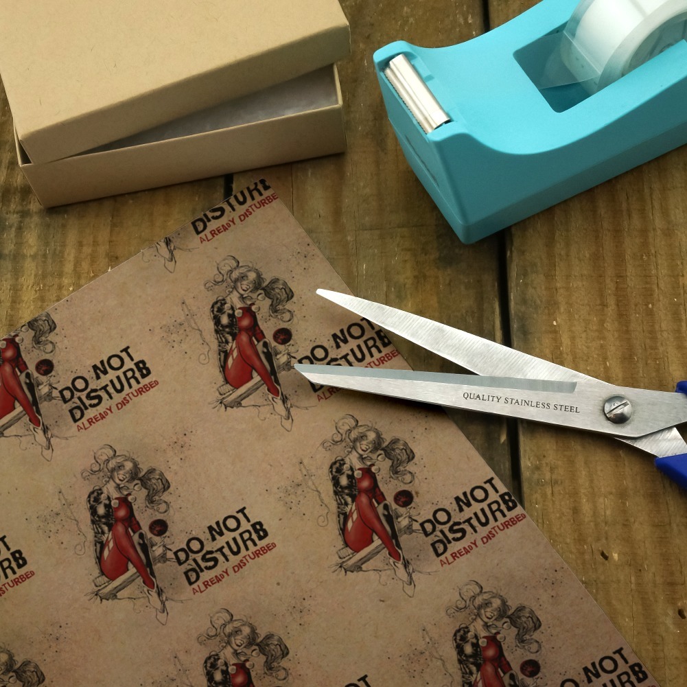 Harley Quinn Already Disturbed Premium Kraft Roll Gift Wrap Wrapping Paper
