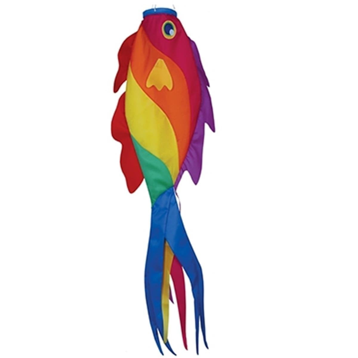 Rainbow Wrasse Fish Windsock Hanging Decoration (52in), Unique three