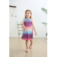 thumbnail image 2 of Toddler Girl Casual Dresses Purple Mermaid Summer Dress 2T (Mermaid-266), 2 of 5