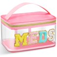 thumbnail image 1 of Bolsa de cosméticos Geetery Chenille Letter Pink Nylon 23x15x12 cm, 1 of 7